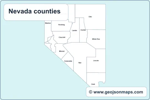 Preview of Nevada counties map