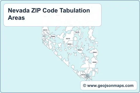 Preview of Nevada ZIP Code Tabulation Areas map