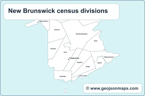 Preview of New Brunswick census divisions map