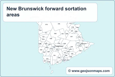 Preview of New Brunswick forward sortation areas map
