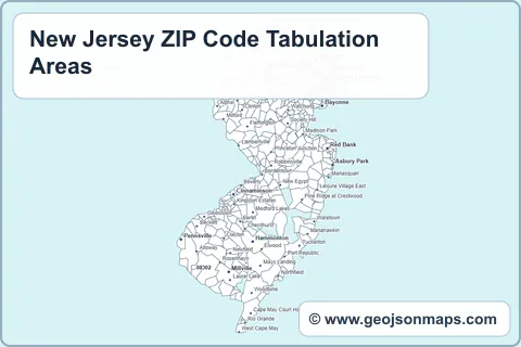 Preview of New Jersey ZIP Code Tabulation Areas map