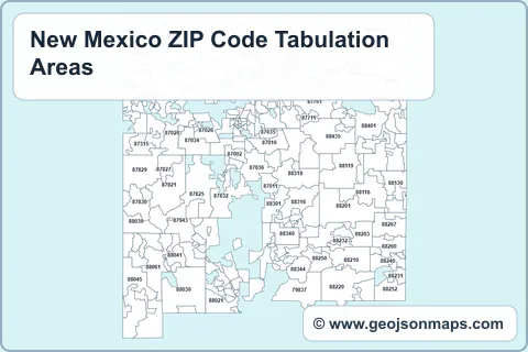 Preview of New Mexico ZIP Code Tabulation Areas map