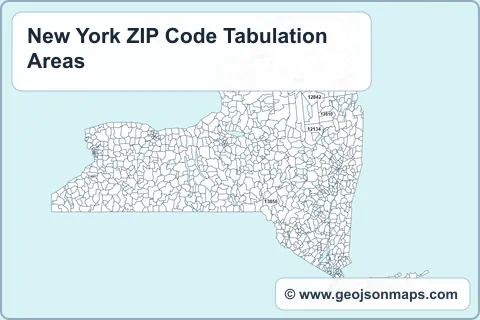 Preview of New York ZIP Code Tabulation Areas map