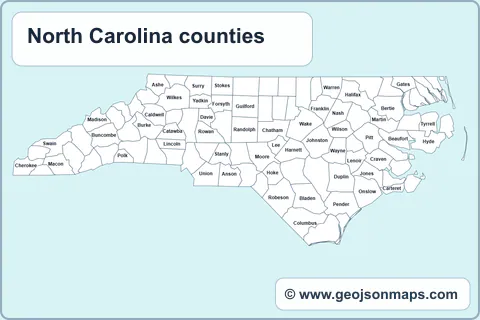 Preview of North Carolina counties map