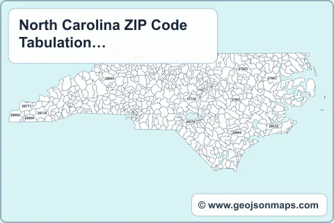 Preview of North Carolina ZIP Code Tabulation Areas map