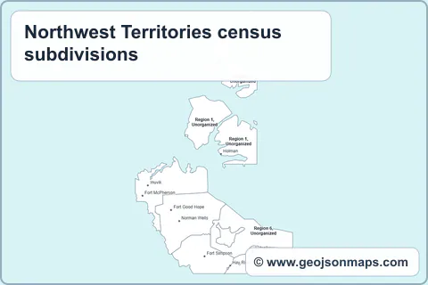 Preview of Northwest Territories census subdivisions map