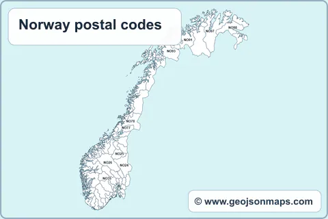 Preview of Norway postal codes map