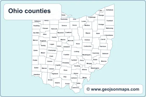 Preview of Ohio counties map