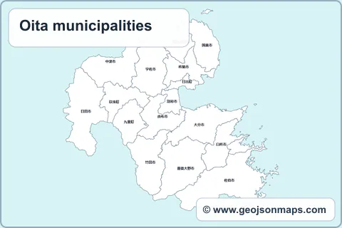 Preview of Oita municipalities map
