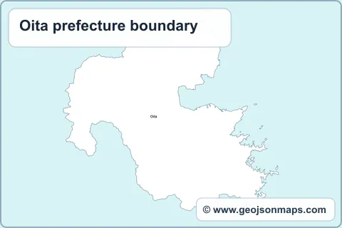 Preview of Oita prefecture boundary map
