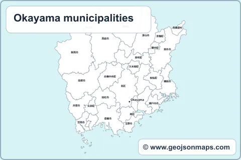 Preview of Okayama municipalities map