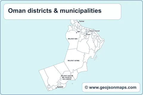 Preview of Oman districts & municipalities map