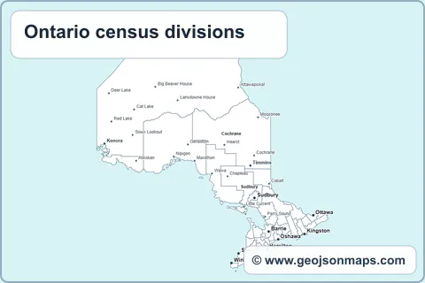 Preview of Ontario census divisions map