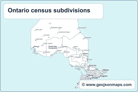 Preview of Ontario census subdivisions map