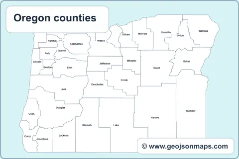 Preview of Oregon counties map