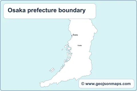 Preview of Osaka prefecture boundary map