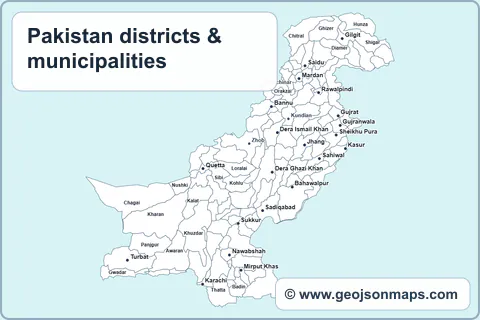 Preview of Pakistan districts & municipalities map