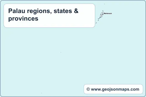 Preview of Palau regions, states & provinces map