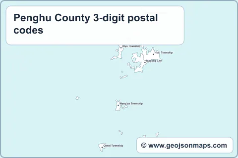 Preview of Penghu County 3-digit postal codes map