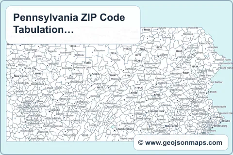Preview of Pennsylvania ZIP Code Tabulation Areas map