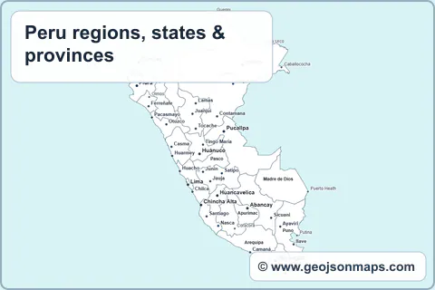 Preview of Peru regions, states & provinces map