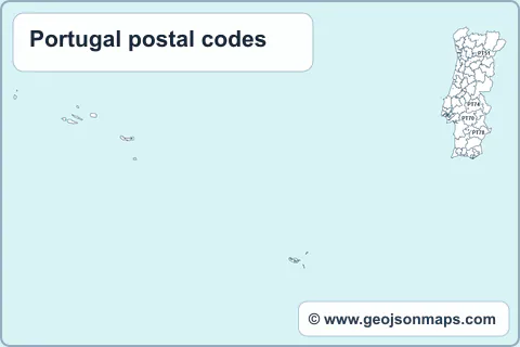 Preview of Portugal postal codes map