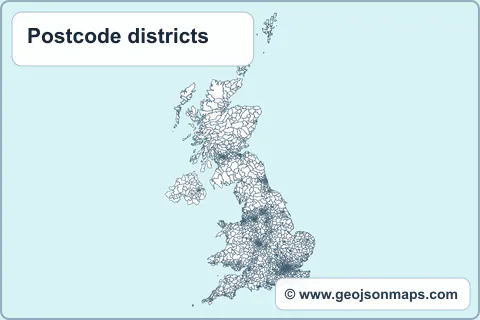 Preview of Postcode districts map