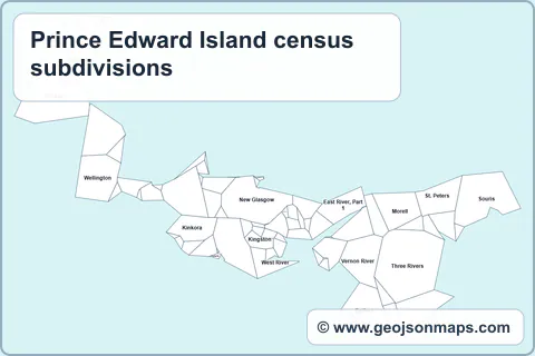 Preview of Prince Edward Island census subdivisions map
