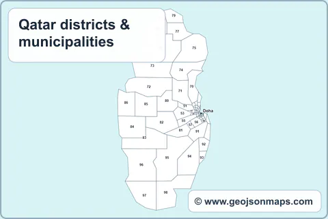 Preview of Qatar districts & municipalities map