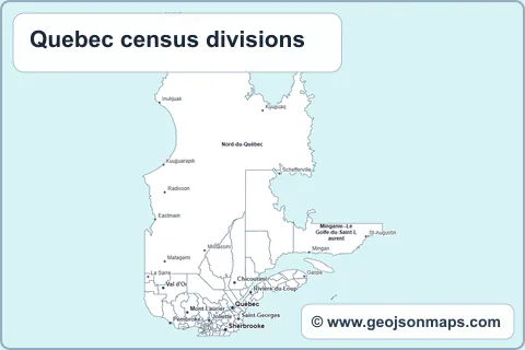Preview of Quebec census divisions map