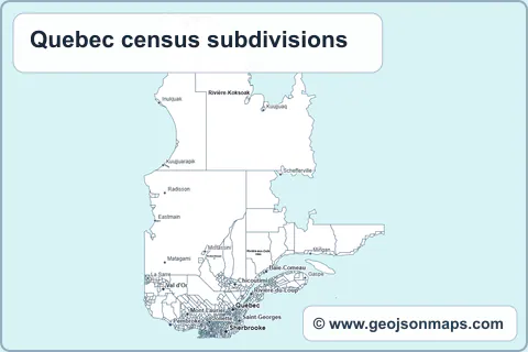 Preview of Quebec census subdivisions map