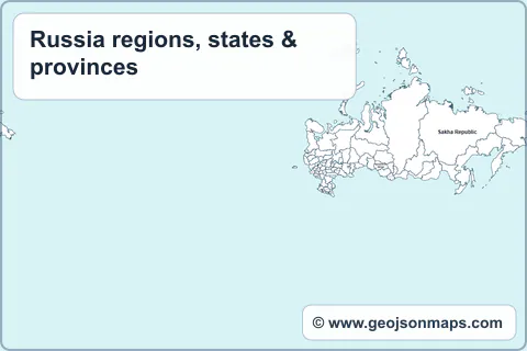 Preview of Russia regions, states & provinces map