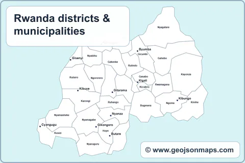 Preview of Rwanda districts & municipalities map