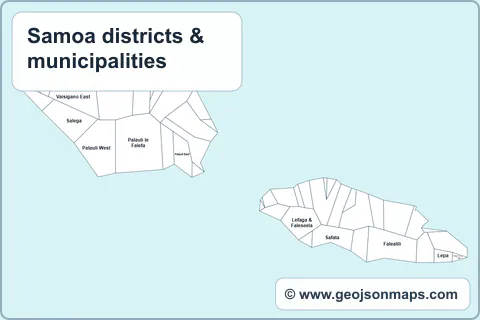 Preview of Samoa districts & municipalities map