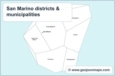 Preview of San Marino districts & municipalities map
