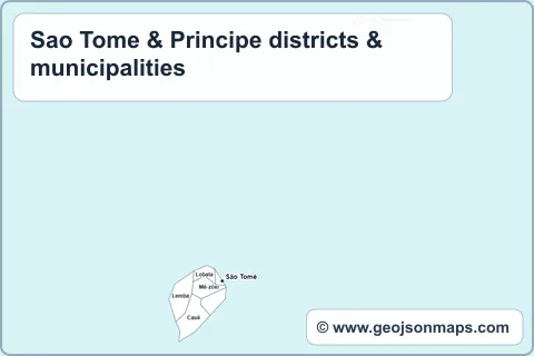 Preview of Sao Tome & Principe districts & municipalities map