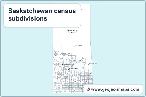 Preview of Saskatchewan census subdivisions map