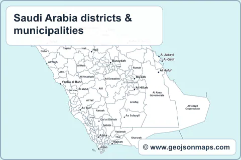 Preview of Saudi Arabia districts & municipalities map