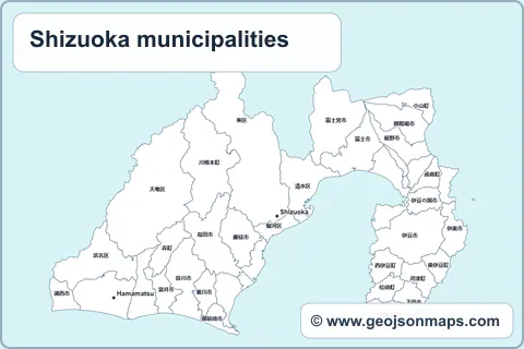 Preview of Shizuoka municipalities map