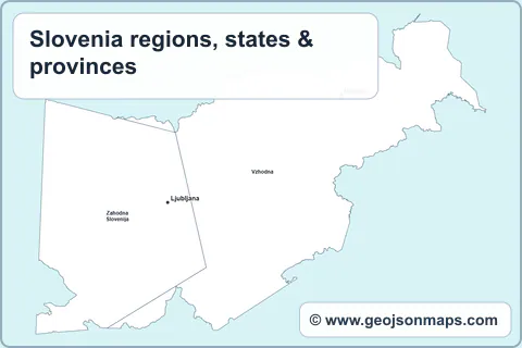 Preview of Slovenia regions, states & provinces map