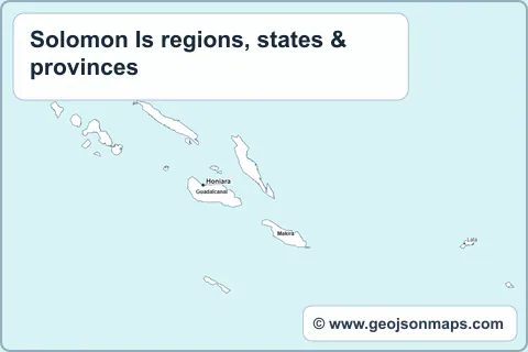 Preview of Solomon Is regions, states & provinces map