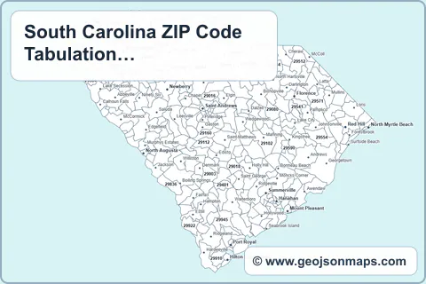 Preview of South Carolina ZIP Code Tabulation Areas map