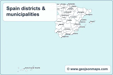 Preview of Spain districts & municipalities map