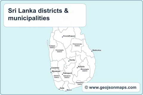 Preview of Sri Lanka districts & municipalities map