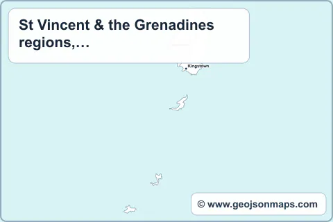 Preview of St Vincent & the Grenadines regions, states & provinces map