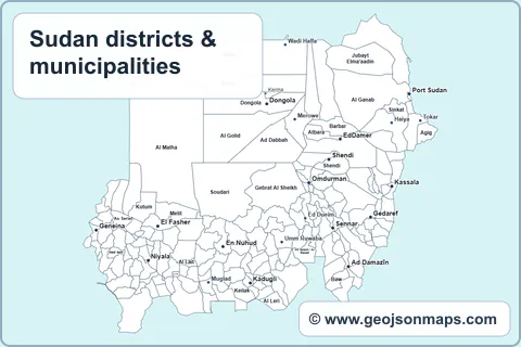 Preview of Sudan districts & municipalities map