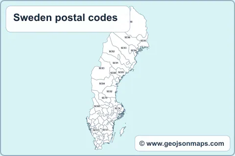 Preview of Sweden postal codes map