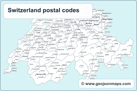 Preview of Switzerland postal codes map