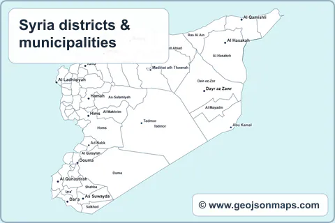 Preview of Syria districts & municipalities map