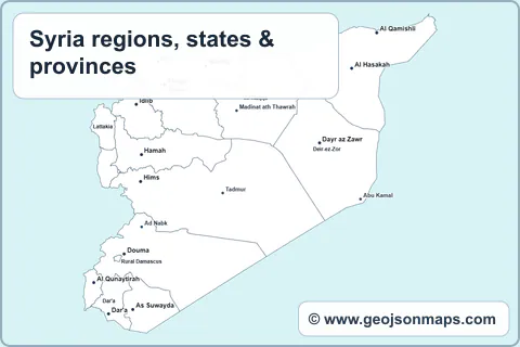 Preview of Syria regions, states & provinces map